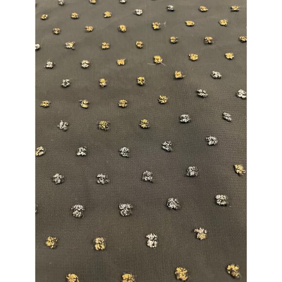 Dress Barn Black blouse with metallic accents LG - Picture 3 of 10